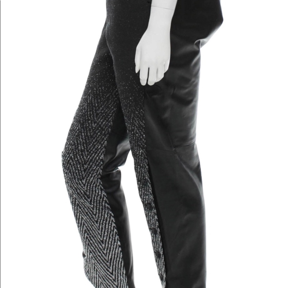 Rag & Bone leather and ombré fabric pants